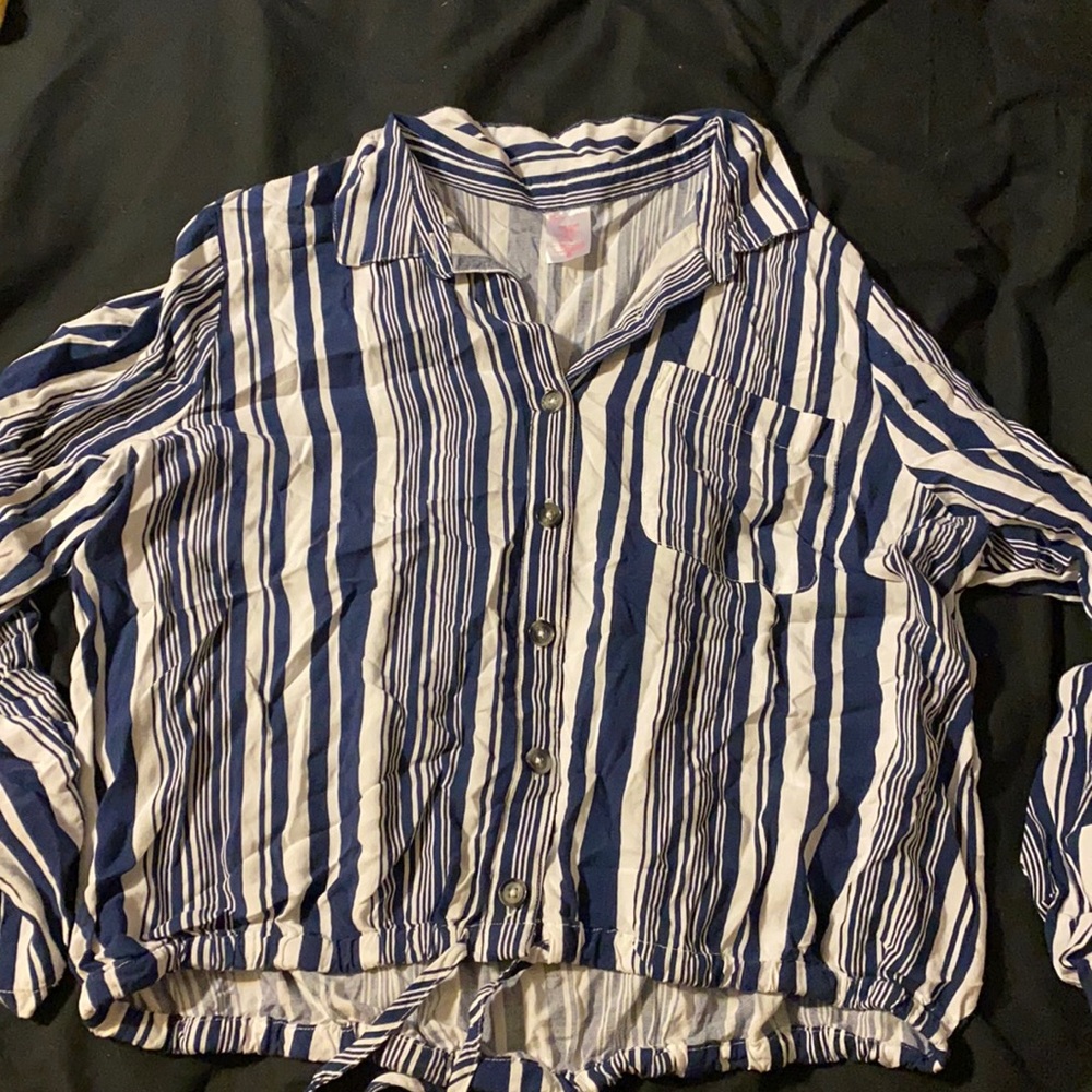 Stripped button up